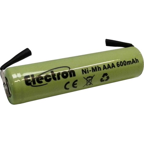 Batteria ricaricabile Ni-Mh ministilo AAA 1,2V 600mAh con linguette a saldare