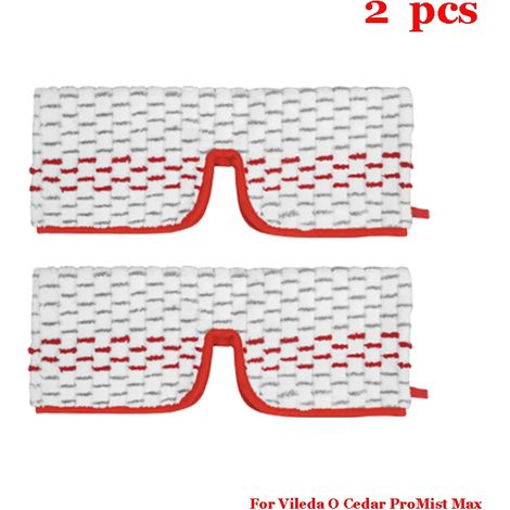 (2 pièces) Chiffons de rechange pour balai à franges de nettoyage compatibles avec les lingettes de nettoyage en microfibre Vileda Promist MAX. Accessoires lavables. (1/4)