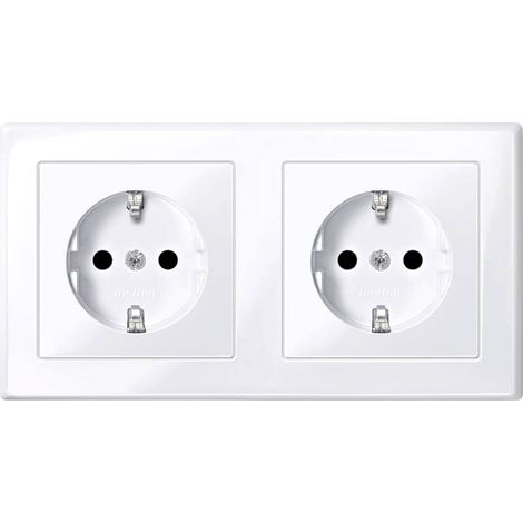 [GEBRAUCHT] B-Ware Merten Steckdose Schutzkontakt-Steckdose MEG2328-1425 System M weiß 250V 16A (1/2)