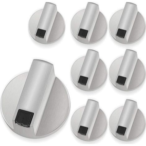 8PCS Metal Stove Knob, Universal Hob Knob Oven Control Knob Replacement Accessories for Stove Gas Stove Oven (1/4)
