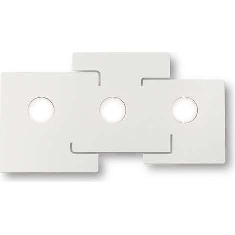 Plafoniera Moderna Totem Metallo Bianco 3 Luci Gx53 9W 3000K Luce Calda (1/2)
