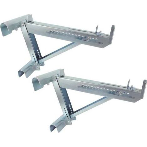 Support d'échafaudage à deux échelons – Corps court en aluminium – Charge max 120 kg – Compatible avec plateformes jusqu'à 20 pouces (1/4)