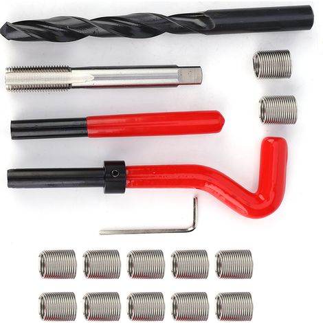 Kit de réparation de filetage 17 pièces, clé dynamométrique en acier inoxydable, insert fileté M12x1,25 (1/5)