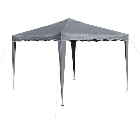 Pavillon Gartenpavillon Faltpavillon 3x3m grau Garten Partyzelt