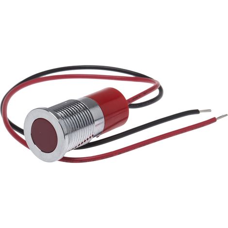 Voyant LED lumineux Rouge RS PRO, dia. 14mm, 220V c.a., IP67 ( Prix pour 1 )