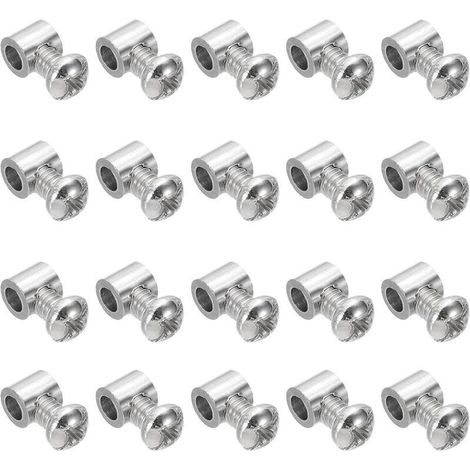 20 pcs Serre à Capuchon pour câbles, Fil Corde Clips, Acier Câble Pinces, Inox Acier Simple Trous Verrouillage Câble Pinces, pour la fixation de câbles métalliques et de cordes à linge (1/5)