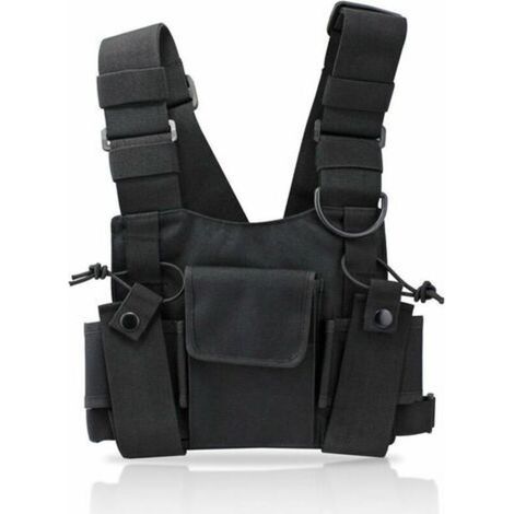 Radio Talkie walkie Poche de Poitrine Sacs Harnais Paquet Sac a Dos Etui (1/5)