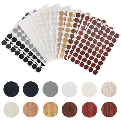 12 Couleurs Couvre Vis Imperméable, Capuchons Autocollants pour Vis, Cache en PVC, Auto-adhésif, Imperméable 21 mm de Diamètre, 16cm21cm, (MZDS-JJFKT-12P) (1/5)