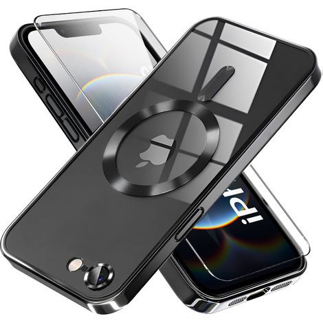 Custodia per iPhone 17e / 16e, Electro MagSafe, nera + pellicola protettiva in vetro (1/5)