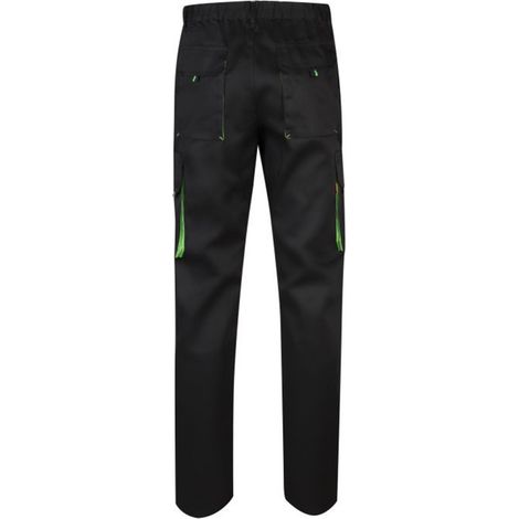 Pantalón Bicolor Multibolsillos NEGRO/VERDE LIMA 42