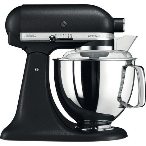 Robot de cocina KitchenAid Artisan 5KSM175PSEBK Negro 300 W cuenco de acero inoxidable 4,8 L 10 velocidades (1/5)
