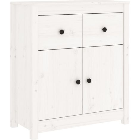 Maison Exclusive - Aparador de madera maciza de pino blanco 70x35