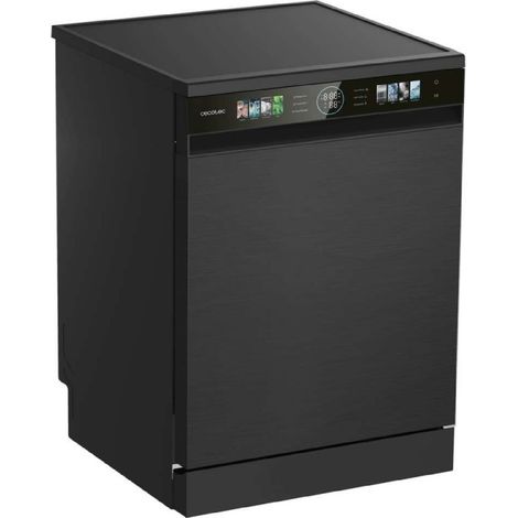 Cecotec Lave-vaisselle Compact de 60 cm Bolero Aguazero 6620 Dark C, 1850W, 15 Couverts, 8 Programmes, Moteur Inverter