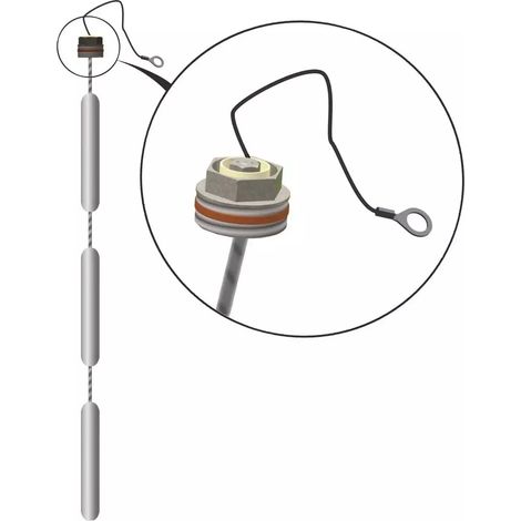 Accessorio per scaldabagno biawar chain anode 33 mm 1380 mm