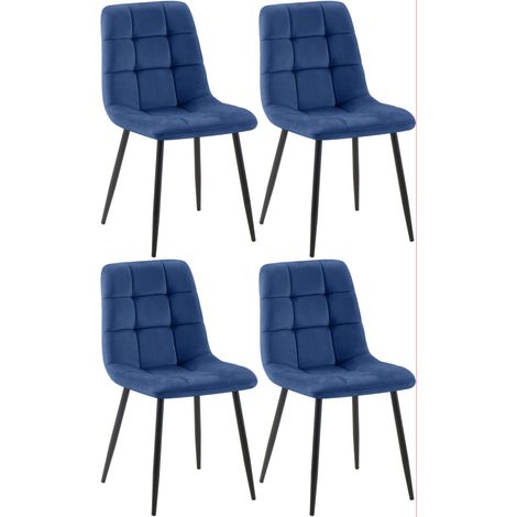 4er Set Esszimmerstühle Antibes blau