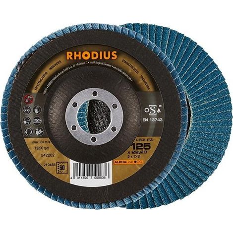 Disco flap Rhodius lsz f3 125 mm grano 60 (1/3)