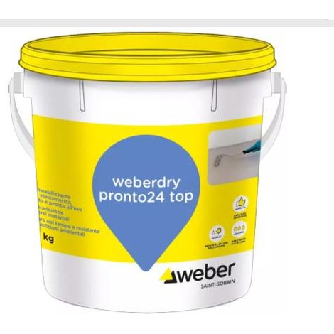 Weberdry pronto 24 top kg.5 grigio impermeabilizzante a base elastomerica