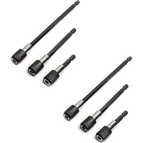 2 Ensembles de Tiges D'Extension Autobloquantes à Dégagement Hexagonales pour Perceuse, Tournevis, Outil (1/4)