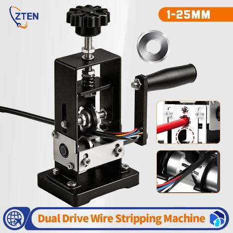 (1 lame) Machine à dénuder les fils manuelle 1-70 mm² - Outil portable à manivelle pour perceuse électrique - Dénudeur de fils pour câbles en cuivre usagés (1/5)