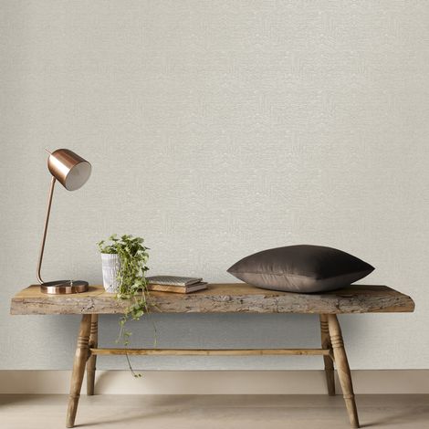 Papier peint intissé Tissage Gilian 1005 x 52cm Beige grisé (1/5)