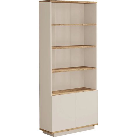 Libreria 2 ante e 4 nicchie Beige e naturale - LOTULA (1/4)