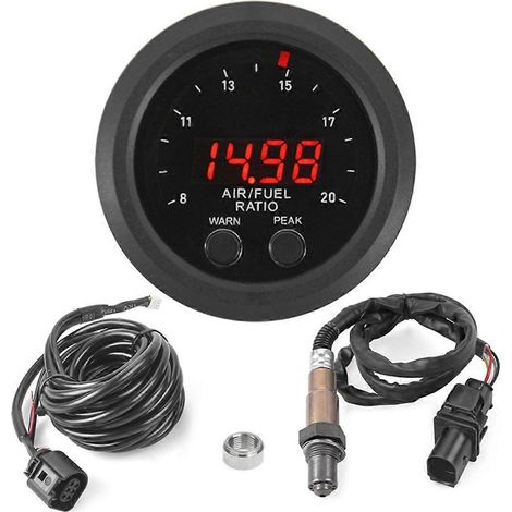 Integrierte 12V 52mm Luft/Kraftstoff-Verhältnisanzeige mit digitaler LED-Anzeige (siehe Abbildung) (1/5)