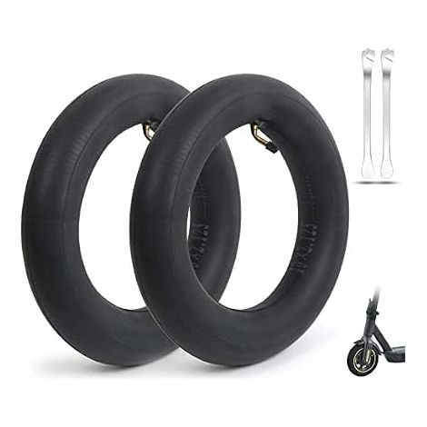 Chambre à Air 10 x 2.125 (10 Pouce),2 Pneus à Air Renforcée avec 2 Leviers Scooter Électrique,Double Épaisseur, Valve Renforcé, Pneu Roue Anti-Perforation Avant/Arrière Trottinette Électrique (1/5)