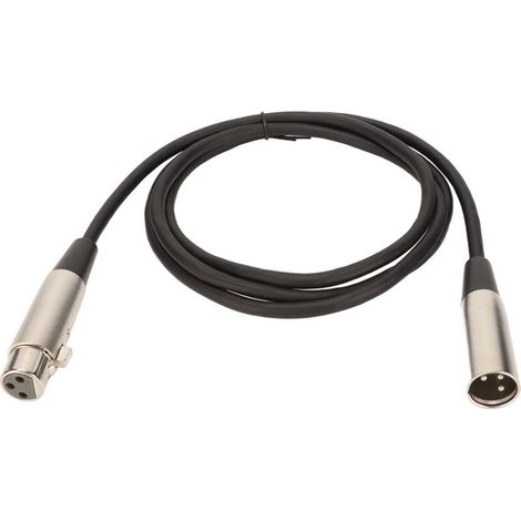 Câble Audio XLR Mâle-Femelle Antidérapant 1.5m - Microphone Haute Qualité Durable (1/5)
