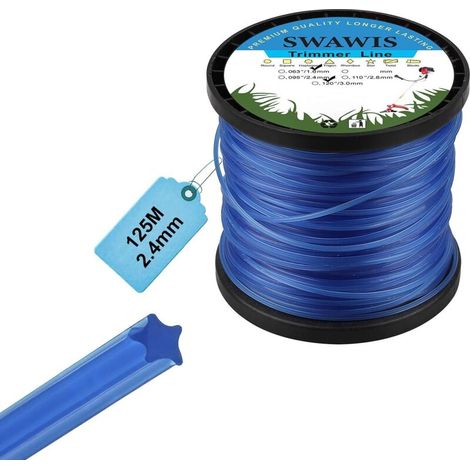 Fil De Coupe - 2,4 mm - 125 m - Nylon - Pour Tondeuse À Gazon Et Débroussailleuse - 1 Bobine (1/5)