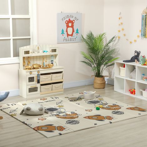 Spielmatte für Babys, doppelseitige, faltbare Krabbelmatte für Kinder, wendbar und wasserdicht, mit Astronauten- und Planetenmotiven (1/5)
