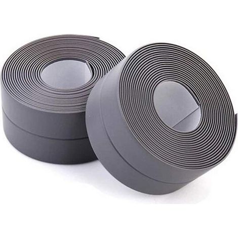 Bandes de mastic d'étanchéité, bandes de ruban d'étanchéité étanches, 38 mm x 3,2 m (gris, lot de 2) (1/5)