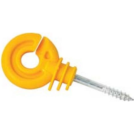 25PZ ISOLATORE ELETTRORECINZIONE AD ANELLO CON VITE PER LEGNO - vite zincata mm.