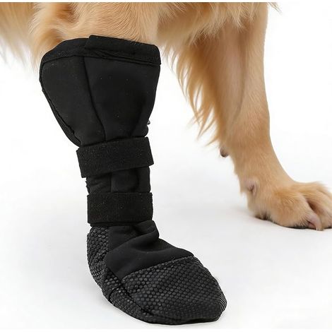 Dog Boots Non-Slip Black Protection for Injured Paws (L) (1/3)