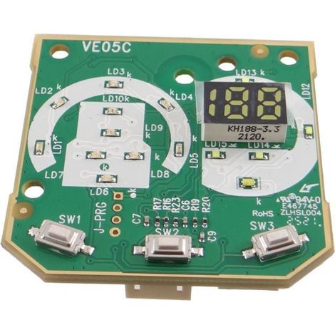 Carte électronique pour aspirateur – Module d'affichage compatible Rowenta – Pièce détachée pour modèles RH9959WO/4Q0, RH9958WO/4Q0, RH9989WO/4Q0