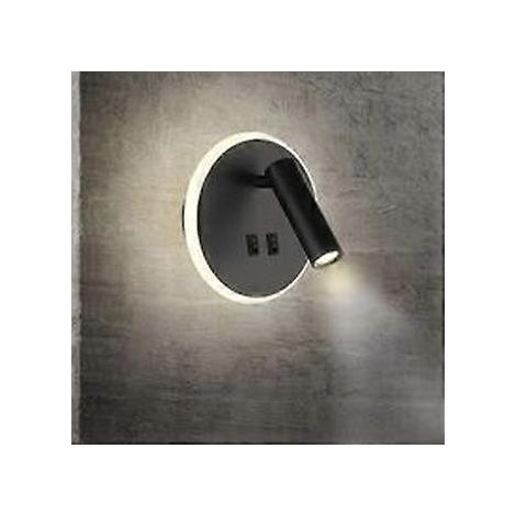 Wandleuchte zum Lesen am Bett, verstellbare Wandleuchte mit einfacher Montage für die Wohnzimmergestaltung, Gehäuse aus schwarzem Aluminium, 12-W-LED-Washlight