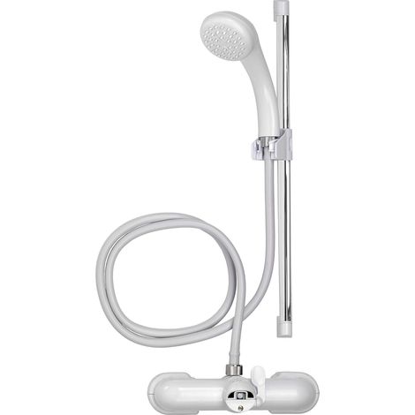 Croydex Bath Tap Shower Attachment Mixer Set, 1.5m Hose Length - White or Chrome (1/5)