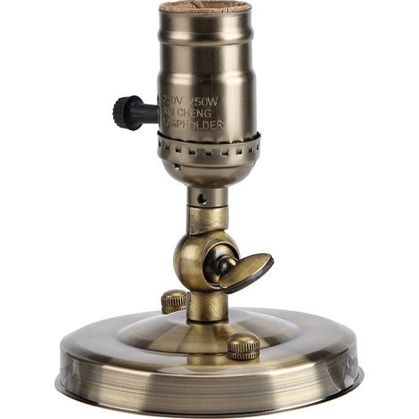 E27 Wandleuchte mit Schalter, Retro-Bronze-Glühbirnenfassung, dekorative Innenleuchte, 220 V, Vintage-Stil, ideal für Zuhause. (1/5)