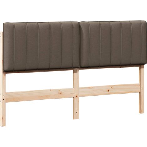 Maison Exclusive - Testiera imbottita Marrone e taupe 150 cm Pino massello