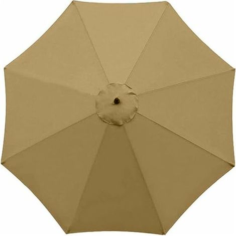 Ersatzhülle für Regenschirm, 8 Streben, 3 m, wasserdicht, UV-beständig, Ersatzstoff, khaki