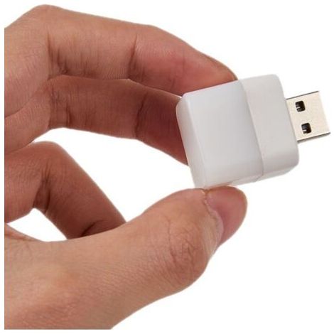 Petite veilleuse USB 5V LED prise USB lampe PC portable chargeur d'alimentation Mini lampes de livre Protection des yeux lampe de lecture carrée 2 lumière blanche et lumière chaude
