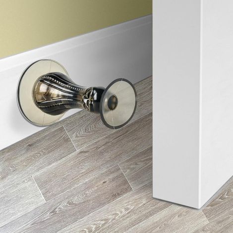 Topes de puerta, topes de puerta para rodapiés, sin taladrar, autoadhesivos para montaje en pared, topes de puerta de goma para niños, protección de silicona para pegar en el tope de puerta (1/5)