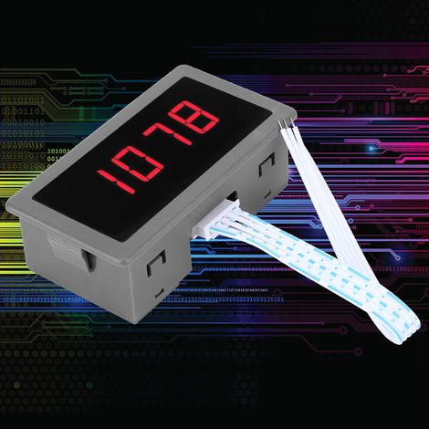4-stelliger roter LED-Drehzahlmesser mit NPN-Hall-Effekt-Sensor zur Messung der Motordrehzahl (1/5)