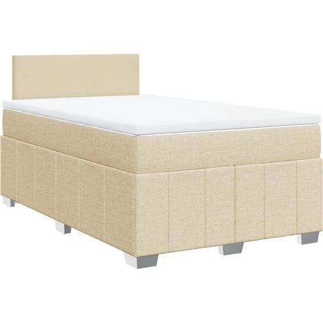 Maison Exclusive - Boxspringbett mit Matratze Creme 120x190 cm St (1/5)
