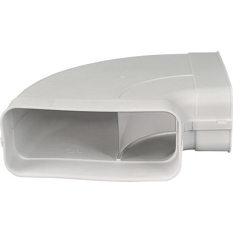 OPTIMAIRO Flachkanalbogen 90° waagerecht 222 x 89 Kunststoff weiß