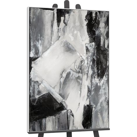 Gemälde Kontrastreiche Reflexionen Rahmen Weiß 120x80 cm (1/5)