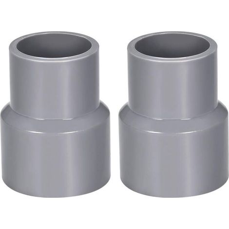 Raccord PVC pour tuyaux DWV – Couplage réducteur 40 x 32 mm, gris, lot de 2 pièces (1/4)