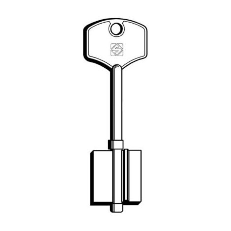 CHIAVE DOPPIA MAPPA POTENT 5PT2 SILCA - OTTONE NICHELATO- 5 pezzi