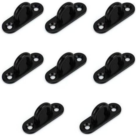 Set mit 8 Edelstahl-Befestigungshaken M5 – Wand- und Deckenmontage – Tragkraft 40 kg – Abmessungen 50 x 15 mm (1/5)