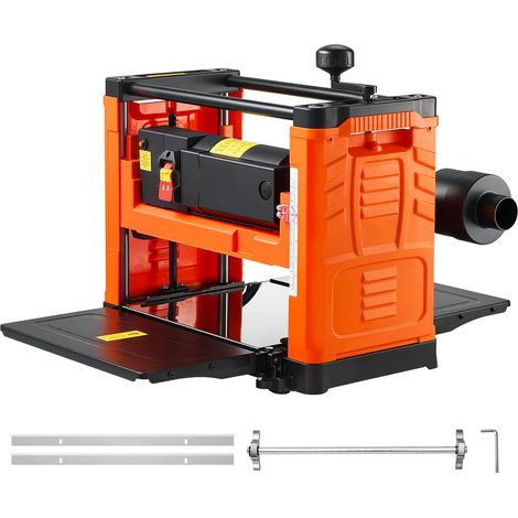Raboteuse de table 330 mm, deux lames, moteur 1800W 23500 tr/min, double rouleaux, protection surcharge, bois dur et tendre. (1/5)