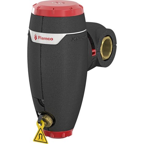 Flamco XStream Clean Schlammseparator aus schwarzem Kunststoff (1/2)